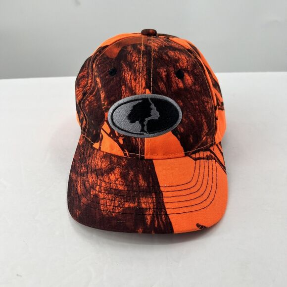 Mens Mossy Oak Orange Hunting RealTree Trucker Cap Hat Logo Snapback - Picture 1 of 9